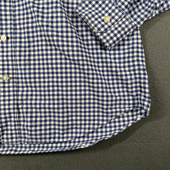 Vineyard Vines Shirt Mens Large Blue White Gingham Classic Fit Tucker Nylon - Picture 8 of 14